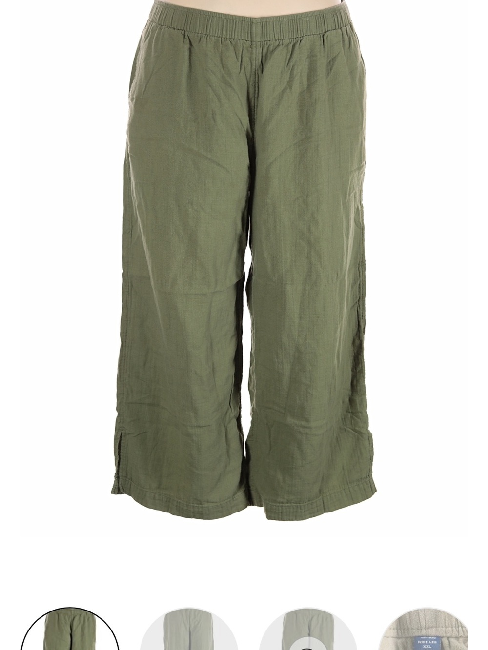 Old Navy Wide Leg Cotton Pants - Olive Green